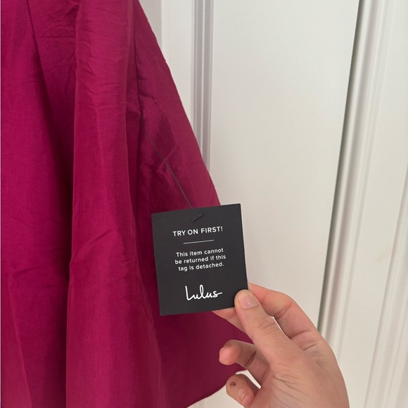 Lulus Corset Lace Magenta Dress - Picture 6 of 9